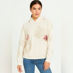 Tricia Fix crochet patchwork hoodie floral